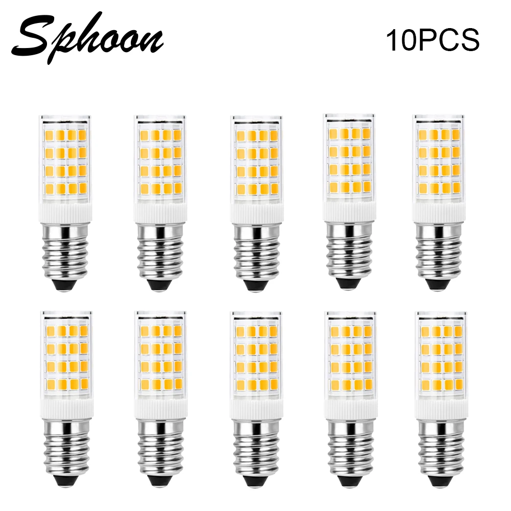 10PCS E14 Baes LED Lamp Bulbs 3W 5W 7W AC 220V Mini LED Corn Bulb 360 Beam Angle 2700K 6000K Replace Halogen Chandelier Lights