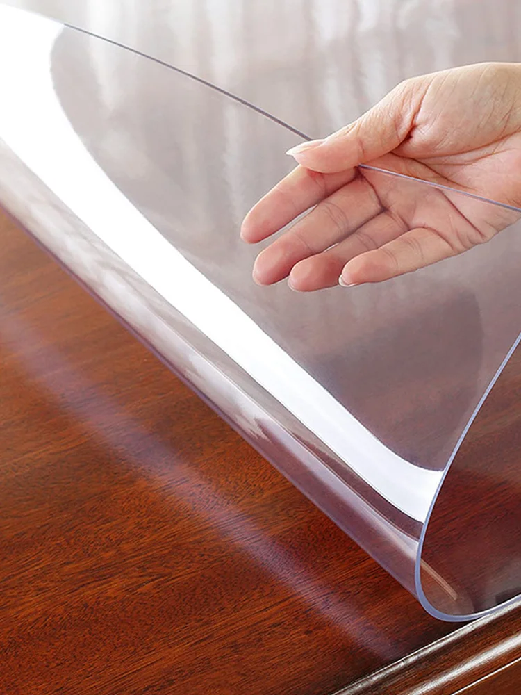 Transparant PVC rond tafeltapijt Waterdicht tafelkleed Keukenpatroon Tafelkleed Glas Zachte doek Eettafelmat - afbeelding 2