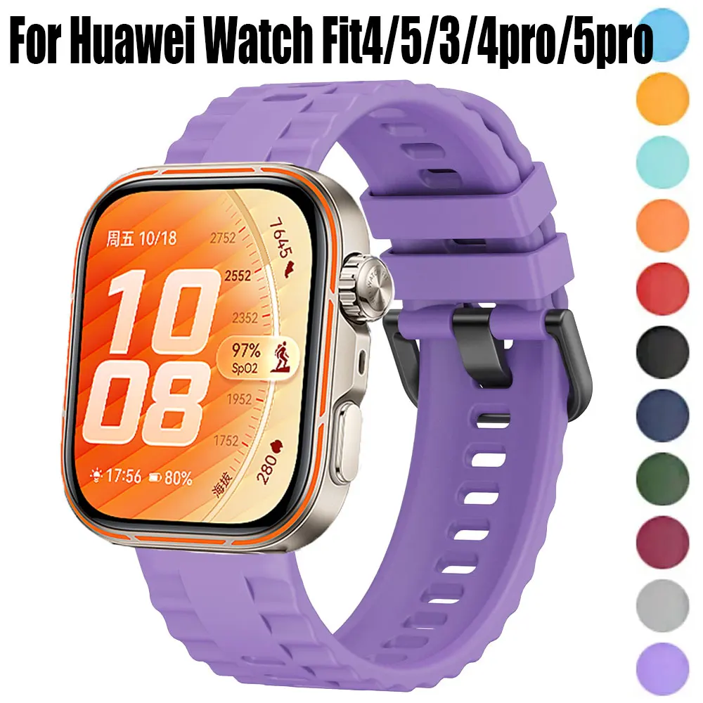 Silikonband für Huawei Fit4/5pro Correa Sportarmband Zubehör Armband für Huawei Fit4 Fit3 Fit5 Austauschbares Armband