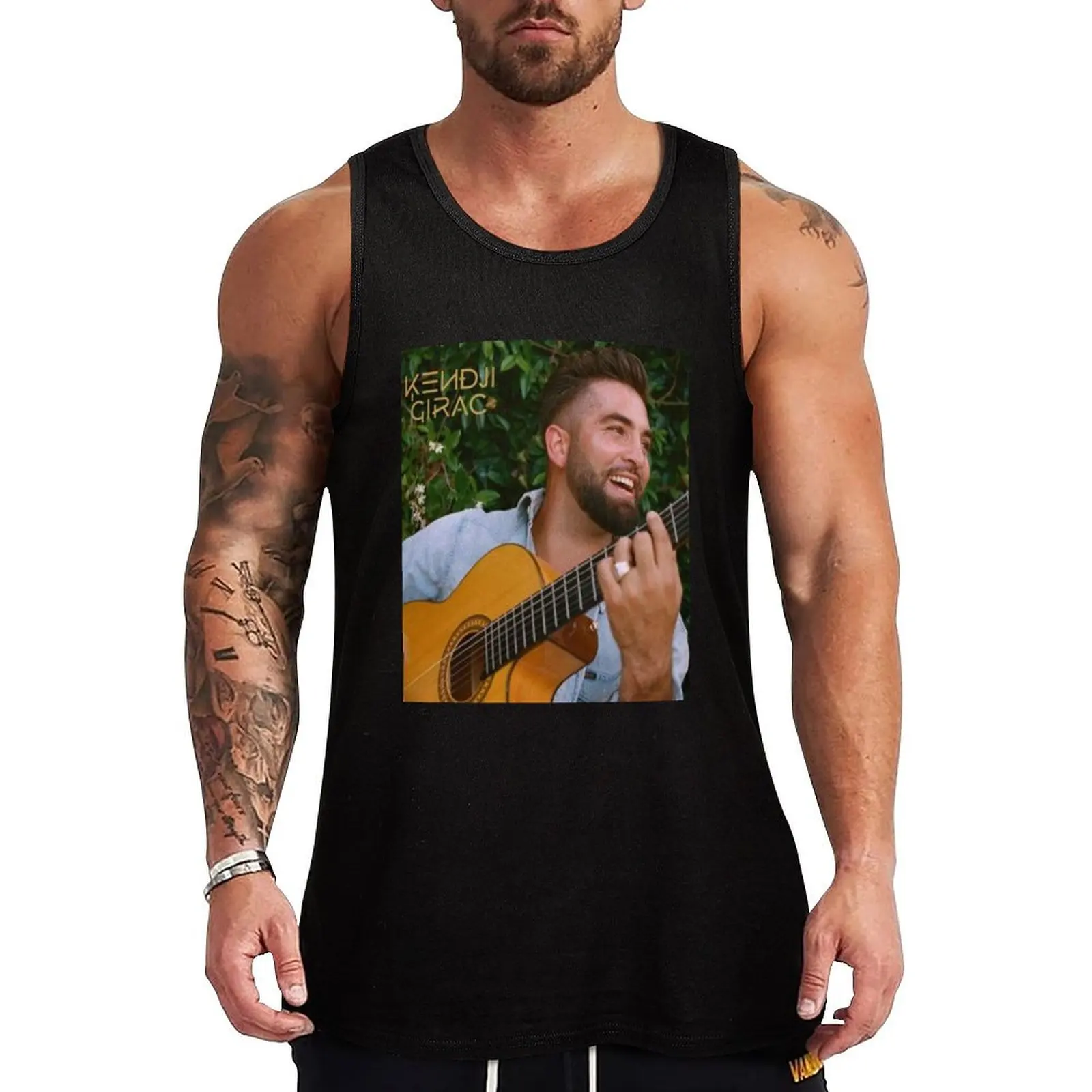 

kendji Girac Tank Top gym men men clothing Men's fitness t-shirt basketball clothing