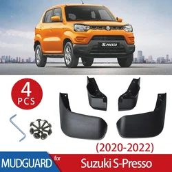 Car Mudflaps for Suzuki S-Presso 2020 2021 2022 Spresso Mudguard Fender Mud Flap Guard Splash Mudguards Car Accessories