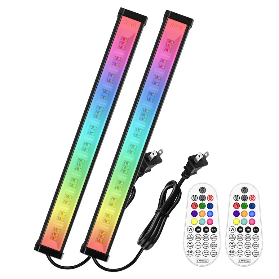 

42W RGBW Wall Washer Light, 3350lm, IP66 Waterproof Wash Light Bar with Remote, Color Changing Wash Flood Strip Lighting for Sta