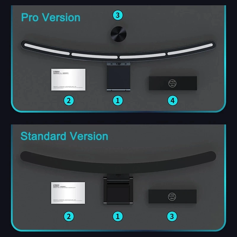 Youpin lymax lâmpada de mesa curvo display tela pendurado luz rgb cor pc ra97 computador monitor barra de luz tipo c interface