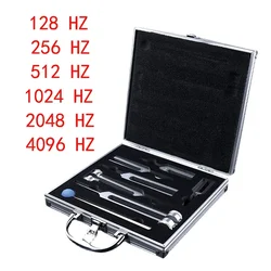 6pcs Aluminum Tuning Forks Set with Case Professional Tuning Fork Medical Sound Healing Chakras Musical Instrument 128Hz-4096Hz