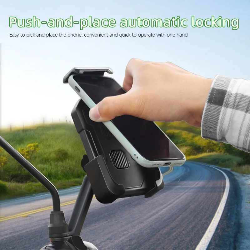Support de téléphone portable de moto guidon support de téléphone de vélo support de téléphone vtt antidérapant support de téléphone portable rotatif à 360 °