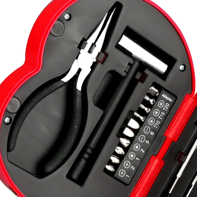 BIESUO Multi-functional Household Daily Repair Combination Hardware Tools Cartoon Apple Type Tools