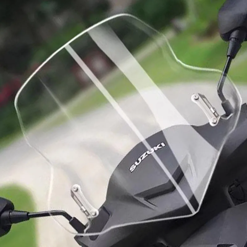 

For Suzuki UE125 Windscreen Modification Transparent High-Definition Front Windshield Board Anti-Fall Heightened Protection
