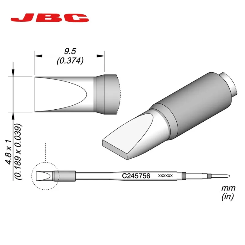 100% Original JBC Soldering Iron Tip C245-201 C245-789 C245-756 Fit T245-A With T245 Soldering Station Tools