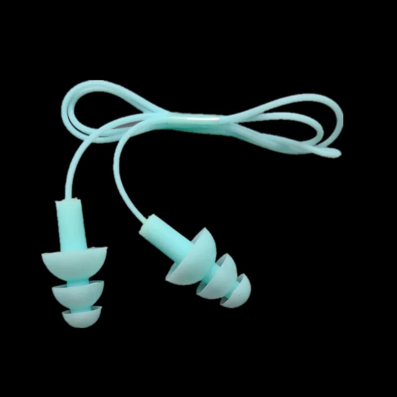 Silikon-Ohrstöpselschutz mit Kabel, Anti-Verlust, wiederverwendbarer Gehörschutz, Geräuschreduzierung, sichere Ohrstöpsel für Schwimmen, Arbeit, mit Seil – Detail 6