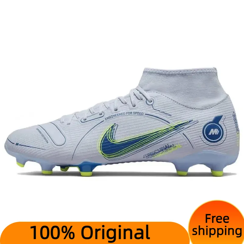 Nike Mercurial Superfly 8 Academy MG 'Grey Light Marine' Sneakers shoes DJ2873-054 With Original Box