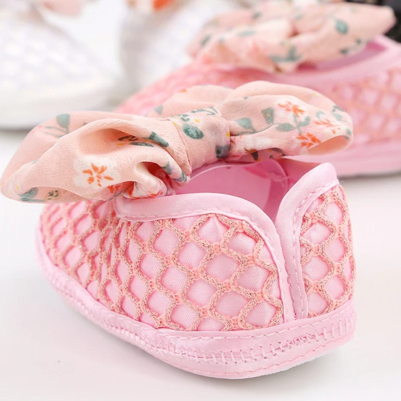 Fashionable Autumn Infant Girls Princess Shoes for Baby Learning Walking Sweet Toddler Crib Shoes with Soft Sole for 0-12 Months