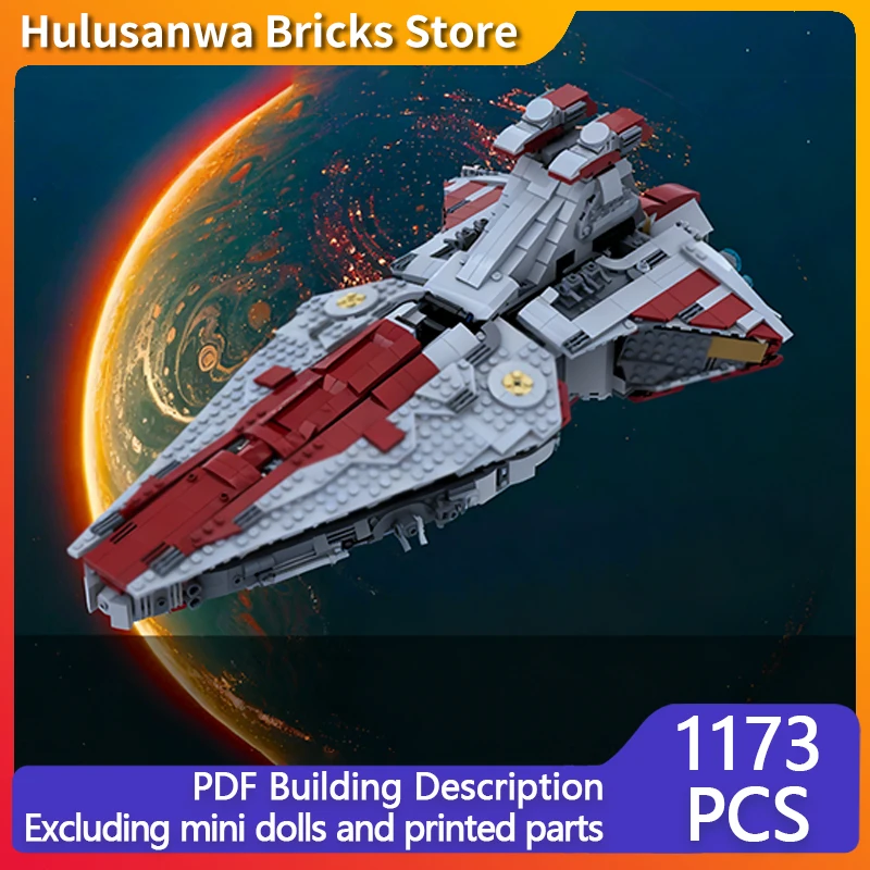 

Heavy Space Cruiser Model MOC Building Bricks War Equipment Modular Technology Gifts Holiday Assemble Children Toys Suit