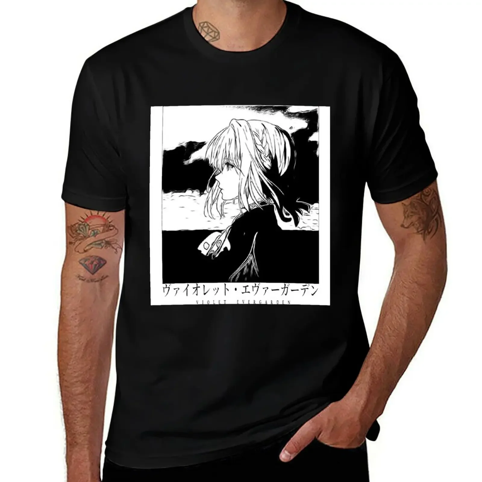 Violet Evergarden - Violet (Mono) T-Shirt cotton graphic tees valentines boutique clothes oversized t shirt designer t shirt men