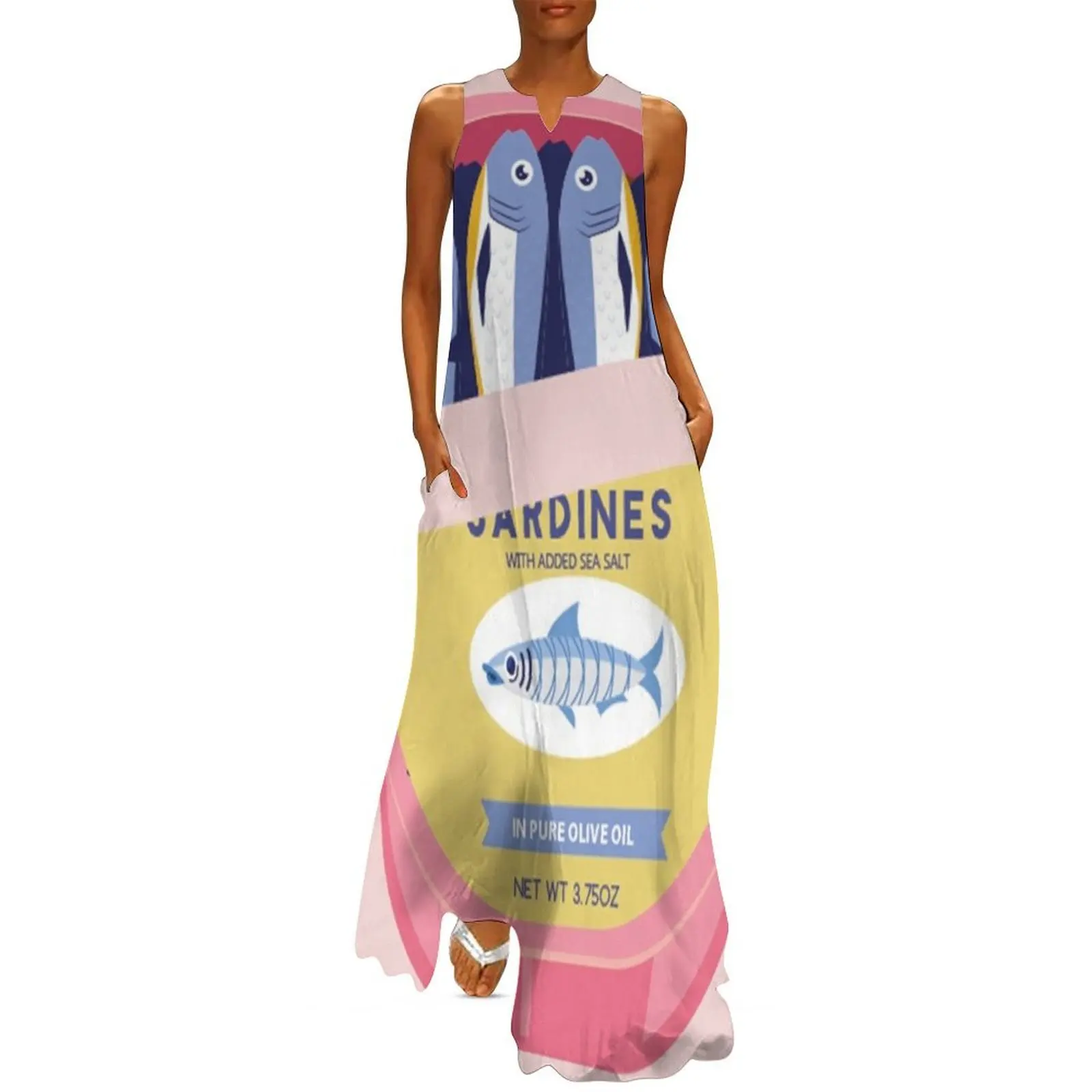 

portugal sardines vintage poster Long Dress Casual dresses dresses for prom chic and elegant woman dress