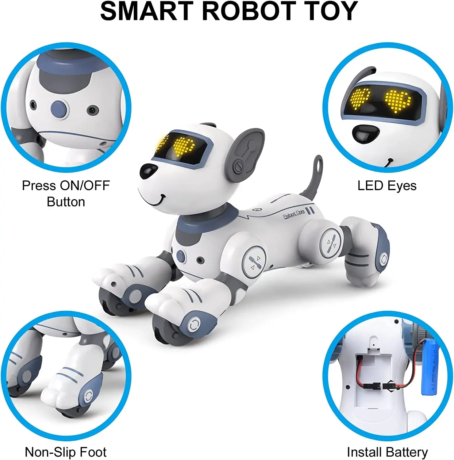 Uwant control de voz ai robot parlante cuadrúpedo perro juguete programación inteligente para niños regalo educativo robot perro robot