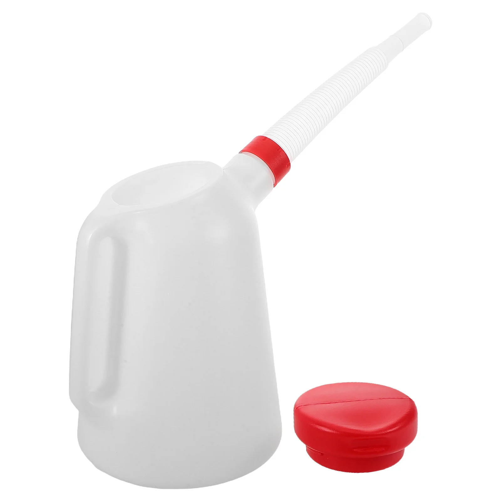 

5L Red Plastic Oil Measuring Container with Long Spout Scale Markings for Car Motorcycle Boat Lubrication and Engine Oil