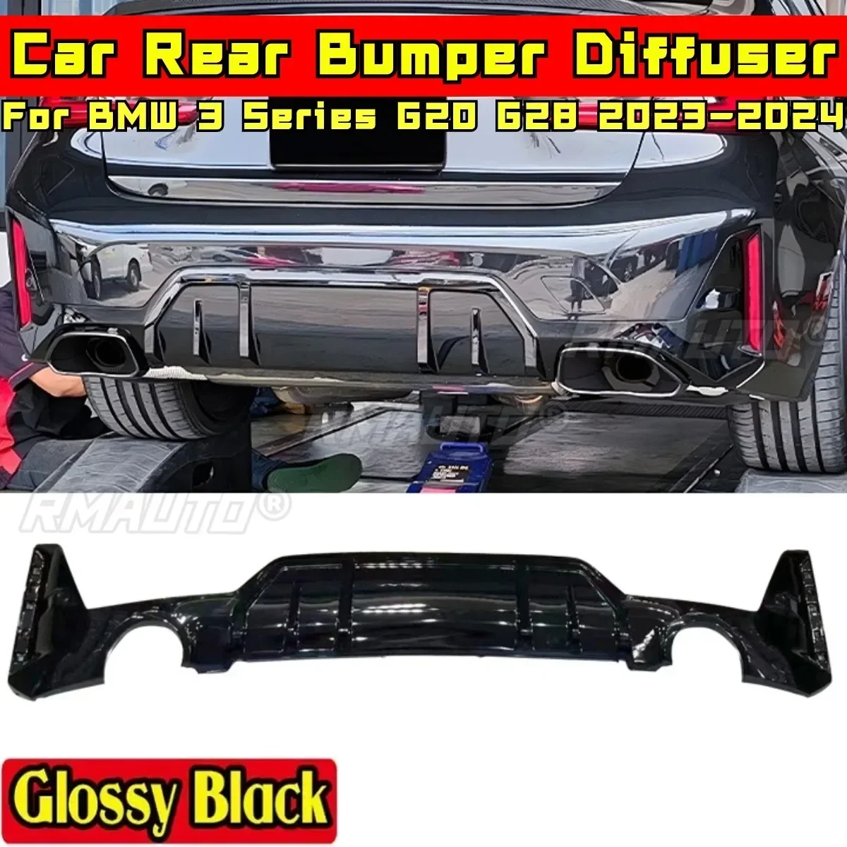 

For 3 Series G20 G28 Body Kit Rear Bumper Lip Cover Rear Bumper Apron For BMW 3 Series G20 G28 2023-2024 Car Accessories