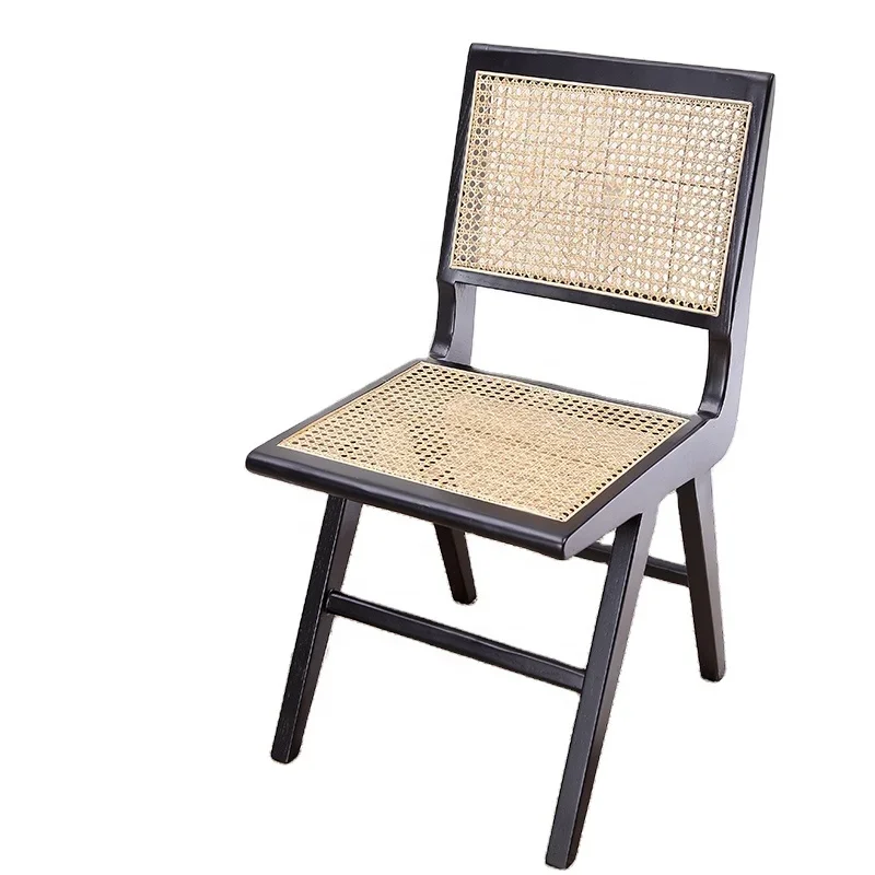 Breeze Hattie French Cane Rattan Wood Side Chair