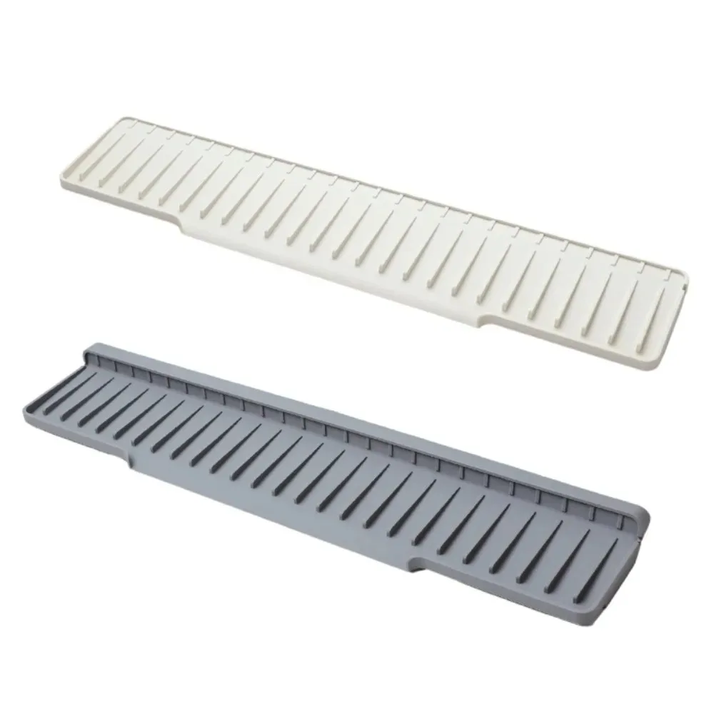 Silicone Sink Water Absorbent Tray Anti-slip Splash-proof Kitchen Sink Tea Cup Holder Kitchen Slope Sink Drain Pad Narrow Edge view 2