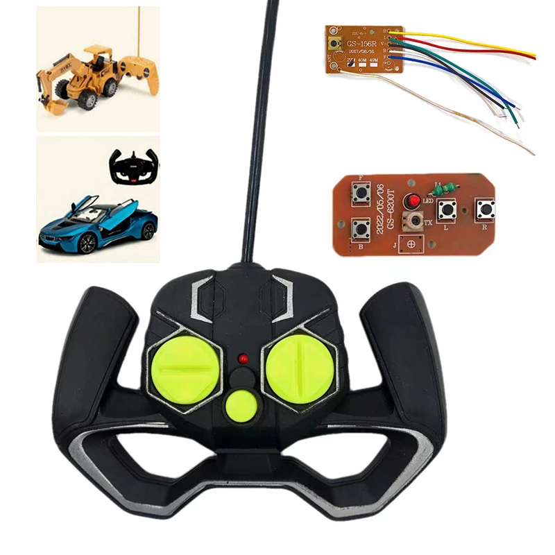 4CH RC Remote Control 27MHz Circuit PCB Transmitter and Receiver Board with Antenna Radio System rc Car Accessories