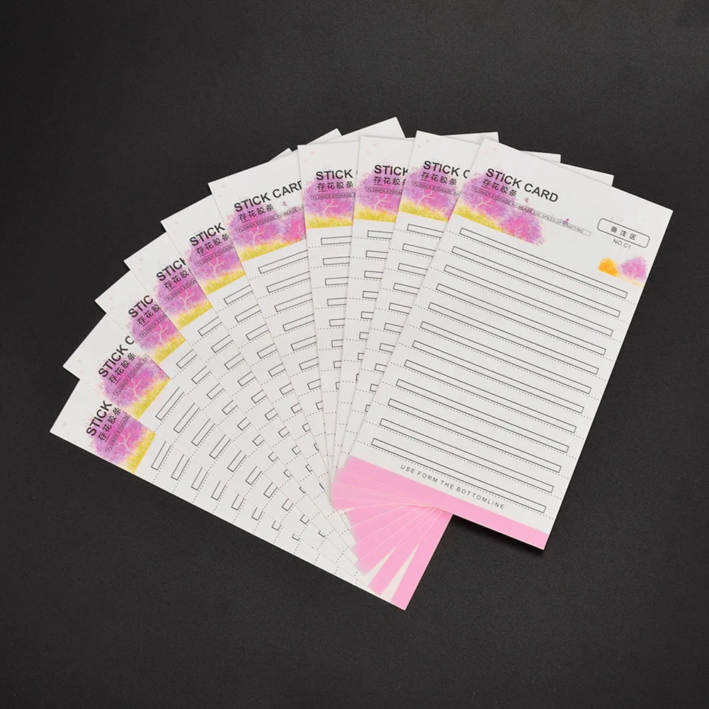 10 قطعة بطاقات تخزين الرموش تطعيم أداة لسهولة مروحة حجم جلدة أصحاب شرائط الغراء الرموش ملحقات لوازم