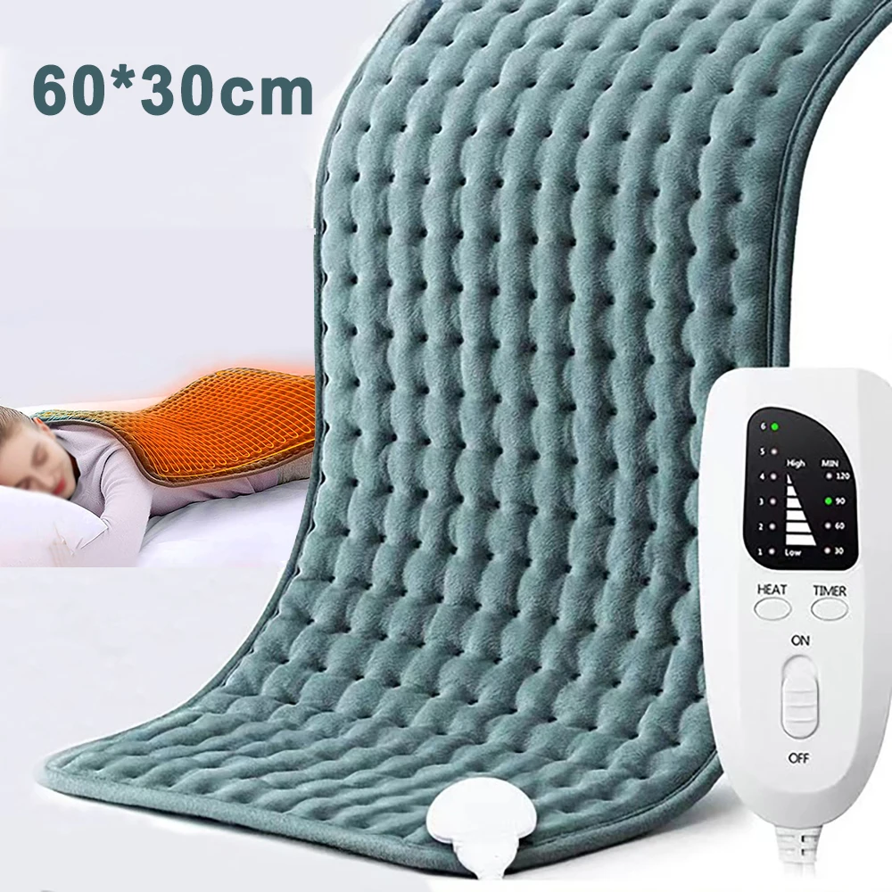 Hot Compress Electric Blanket 40℃~60℃ 6-level Adjustment 4-Speed Timing Shoulder Neck Back Abdomen Waist Therapy Heating Pad