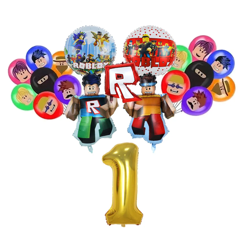 مجموعة بالونات حفلات أعياد الميلاد من Roblox، مجموعة بالونات من رقائق اللاتكس لحفلات أعياد الميلاد للأطفال، مستلزمات زينة لحفلات أعياد الميلاد السعيدة والهدايا #2