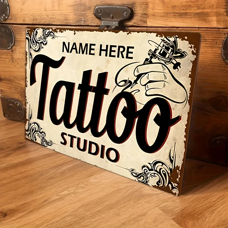 Customized Personalized Aluminum Sign, , Suitable for Tattoo Studio Decoration, Home Decor, Entrance Decoration, And Various Oth