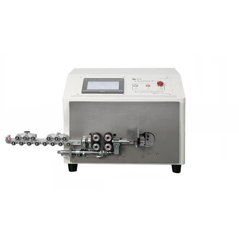 For LY 216B Touch Screen Hybrid Stepping Motor 4 Wheels Pneumatic Fully Automatic Wire Stripping Bending Integrated Machine