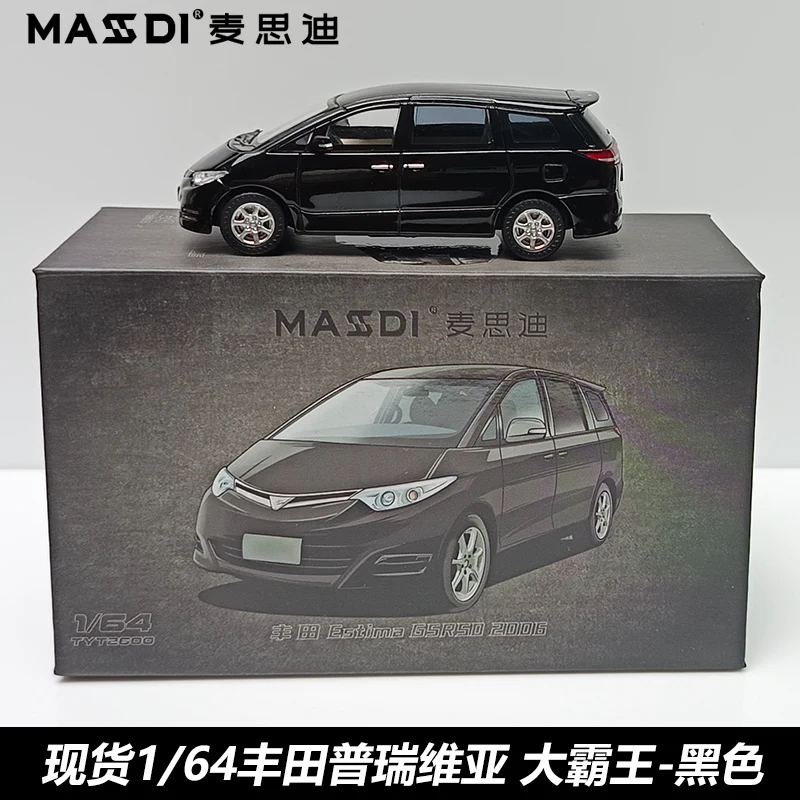MASDI 1:64 Toyota PREVIA, Grand Land Cruiser MPV-Geschäftsfahrzeug, Automodell aus Druckgusslegierung, für Teenager zum Spielen, Geschenk.