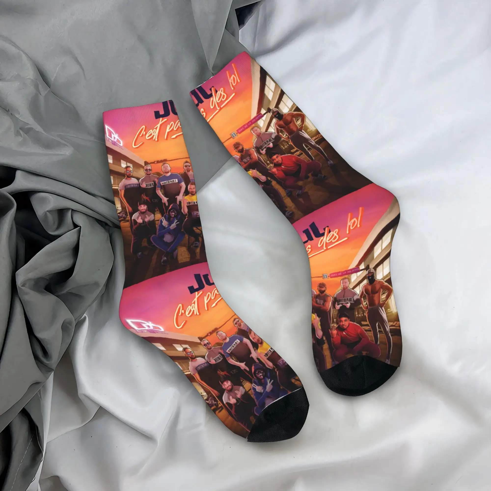 مخصص يوليو مغني الراب الموسيقى الفرنسية المغني رجل طاقم الجوارب للجنسين متعة الربيع الصيف الخريف الشتاء اللباس الجوارب #3