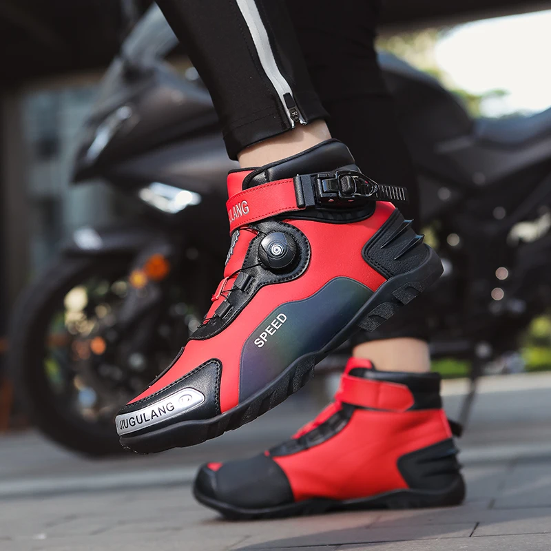 New Men's And Women's Motorcycle Shoes High Top Anti Slip Training Motorcycle Shoes Couple Outdoor Hiking Shoes Hiking Boots Mac