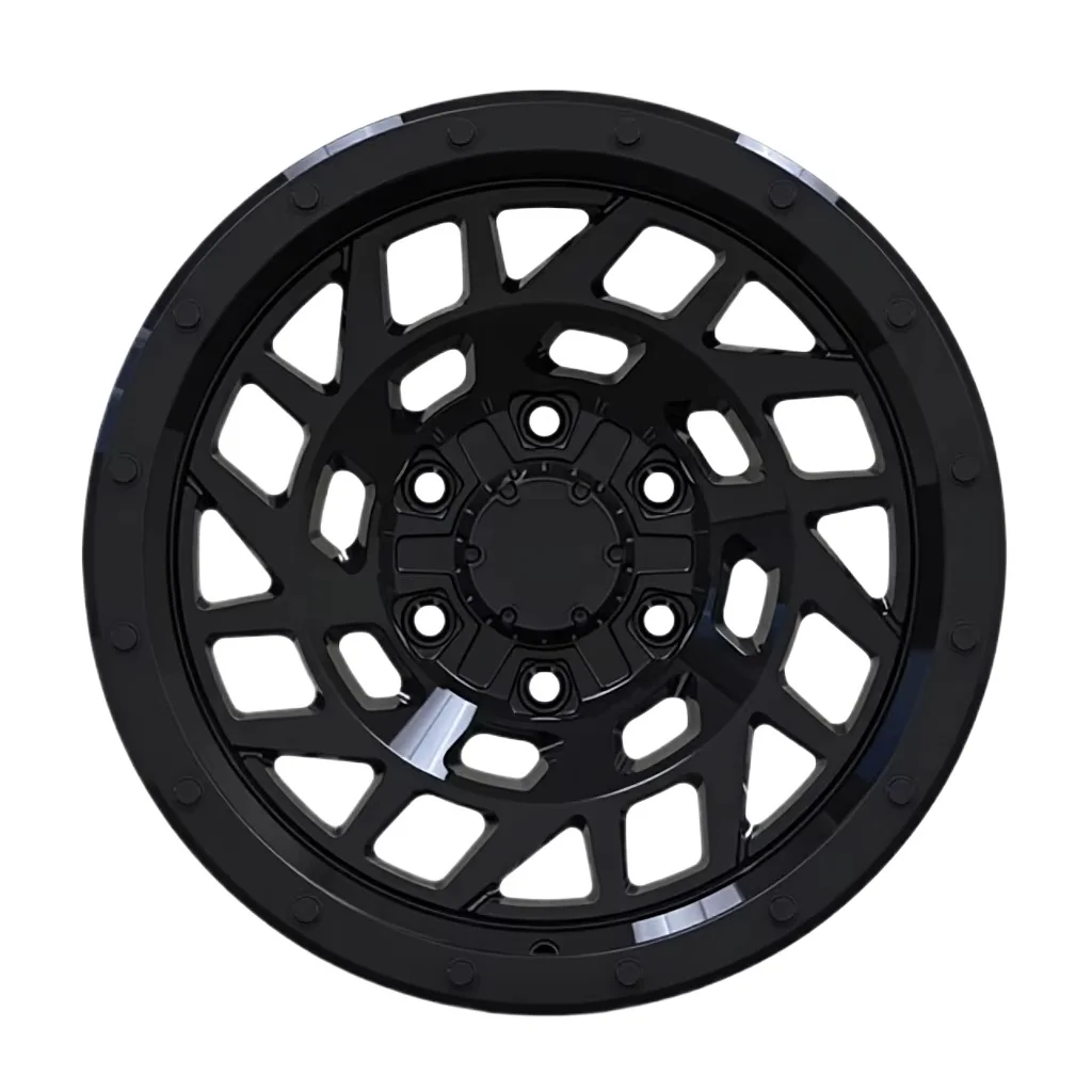 

WY New Alloy Casting Wheel Hub 17 Inch Off-Road Ring Black Finish GI-66GZ023 PCD 6*114.3/139.7 ET 15-45mm for Pajero Harvard