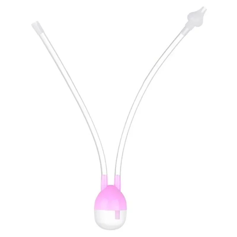 Newborn Baby Nasal Aspirator Mouth Suction Type Nasal Absorption Cleaner for Infant Anti-reflux Silicone Booger Suction Pipe