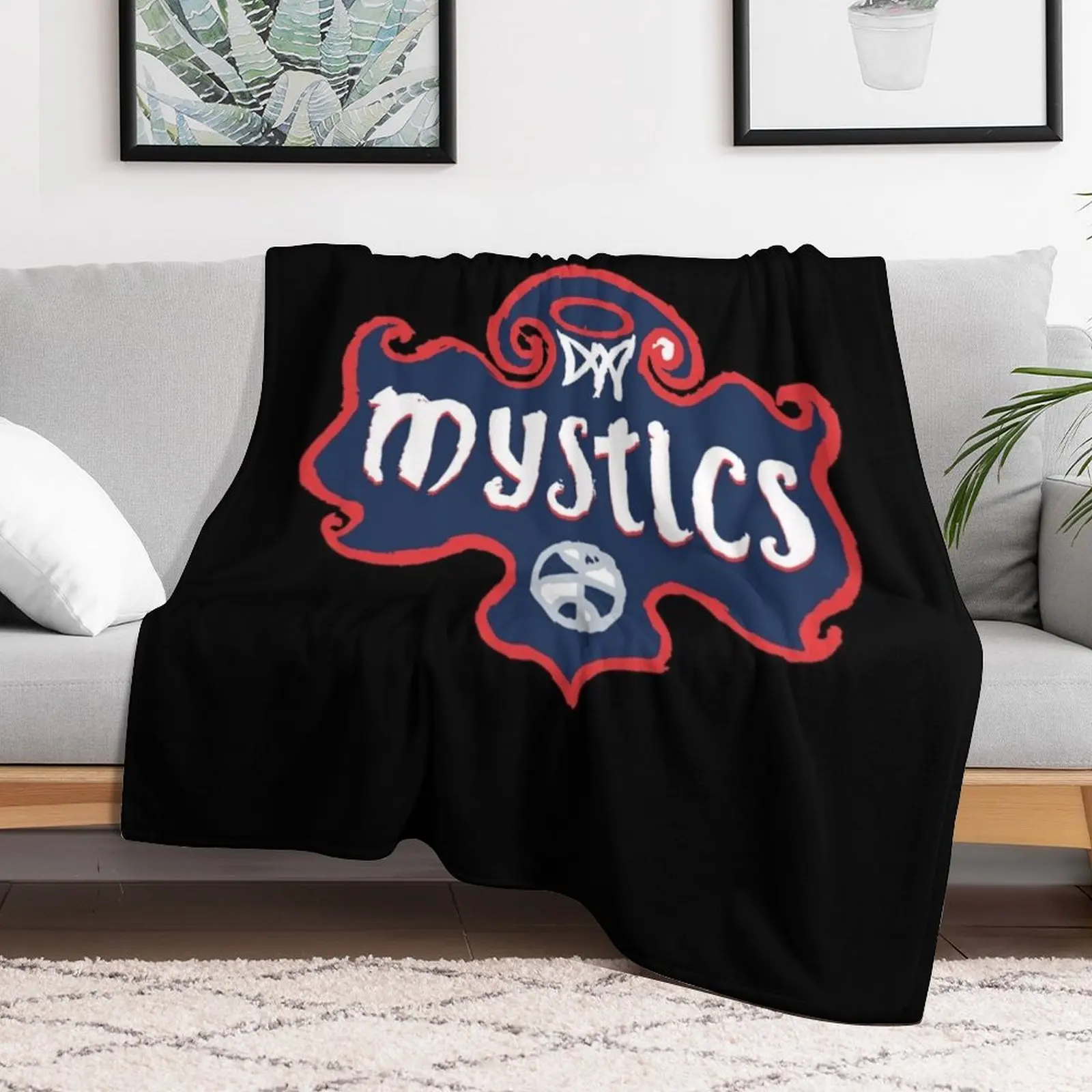 

Washington Mystics Throw Blanket Flannel Fashion Sofas blankets and throws Camping Blankets