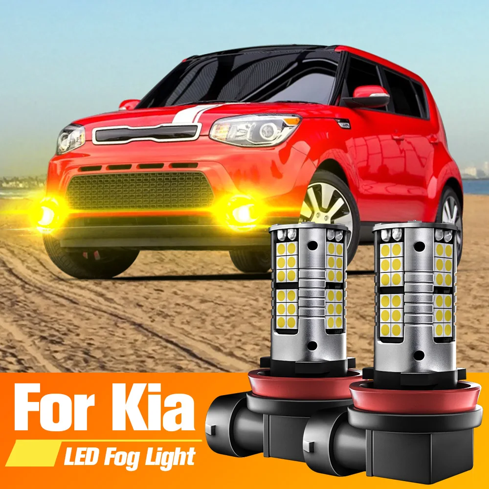 2pcs LED Fog Light Blub H8 H11 Lamp For Kia Carens 4 Ceed Cerato Koup Niro Optima Proceed Sedona Sorento 2 3 Soul Sportage XCeed