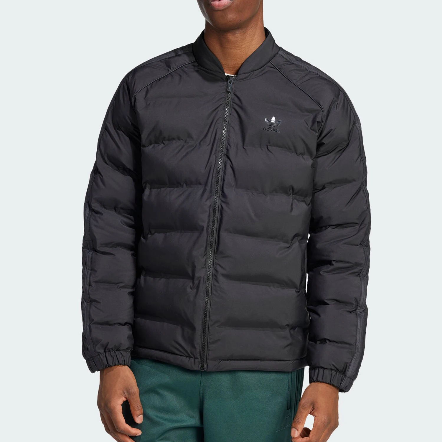 Adidas genuine clover men's classic warm sports stand up collar cotton jacket IZ1841