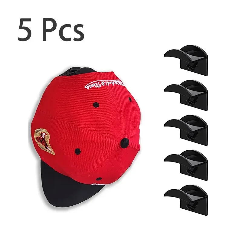 

New Baseball Hat Hook Hat Sticking Hook Traceless Hook Black Minimalist Design Hat Rack Simple Earphone Necklace Storage