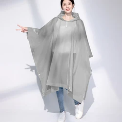 Transparent Windproof Bicycle Motorcycle Rain Jacket with Hood Woman Rain Poncho Impermeable EVA Hiking Raincoats For Man