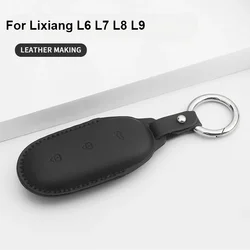 Car Key Case Cover Fob for LEADING IDEAL Lixiang L6 L7 L8 L9 ONE 2022 2023 2024 Li Auto Key Case Shell PU Keychian Accessories