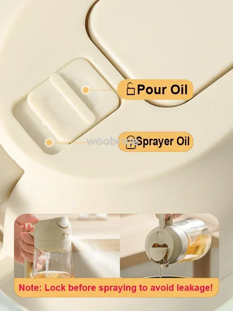 500ml 2 in 1 Spray Oil Dispenser Olive Oil Spray Barbecue Cooking Olive Oil Jar Baking Vinegar Soy Sauce Spray Container