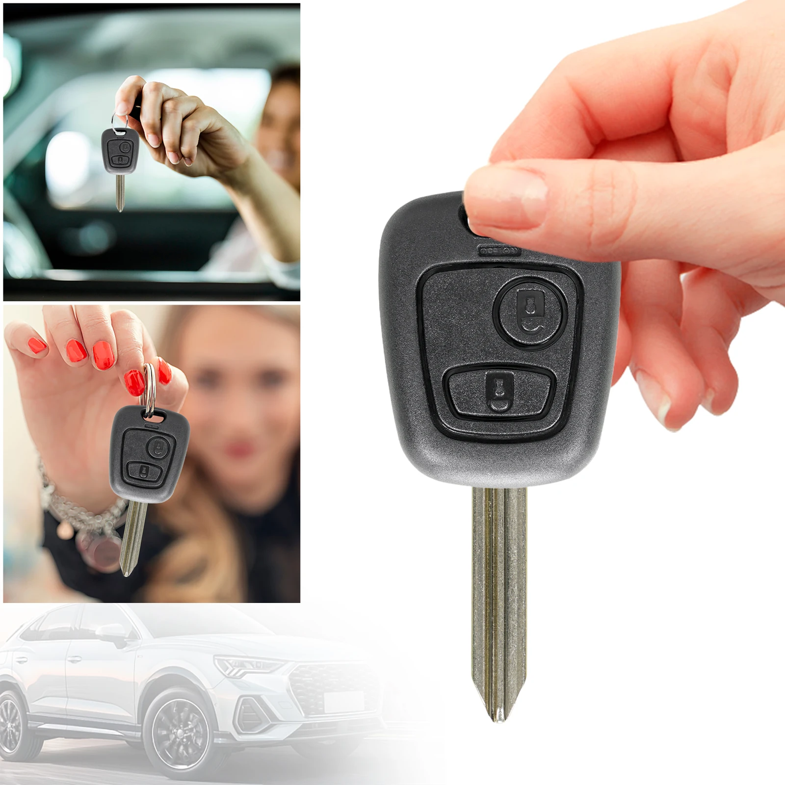 2 Button Keyless Entry Remote 433MHz Remote Car Key Fob Car Keyless Entry Remote Control for Citroen Saxo Picasso Xsara Berlingo
