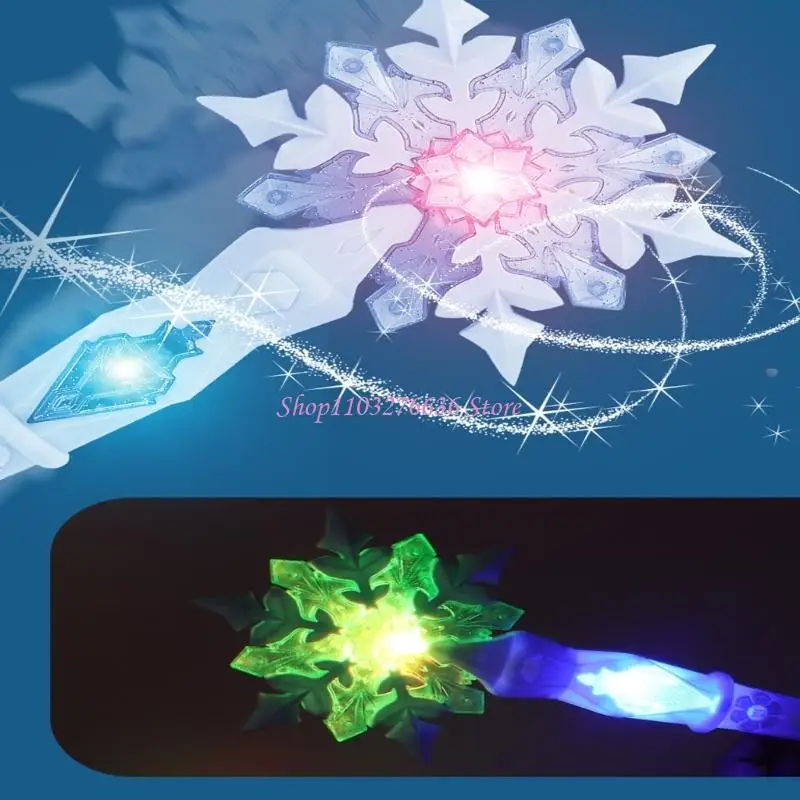 R6FD Interactive Light Up Musical Toy Magical Wand For Children Princess Pretend Play Party Costume Dressingup Accessories