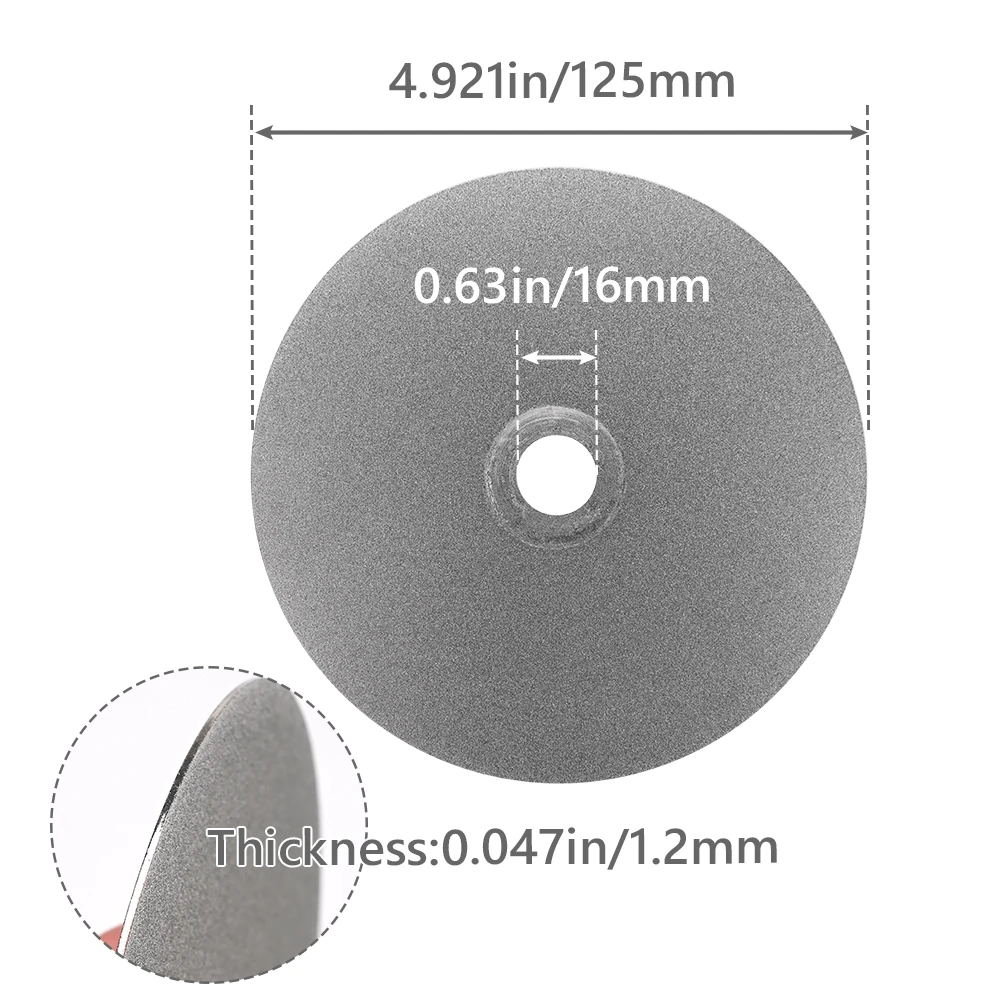 1Pc 5-inch Diamond Grinding Wheel Plate 125MM 300/600/1000/2000/3000 Mesh Grinding Disc Jade Ceramic Glass Polishing Sheet