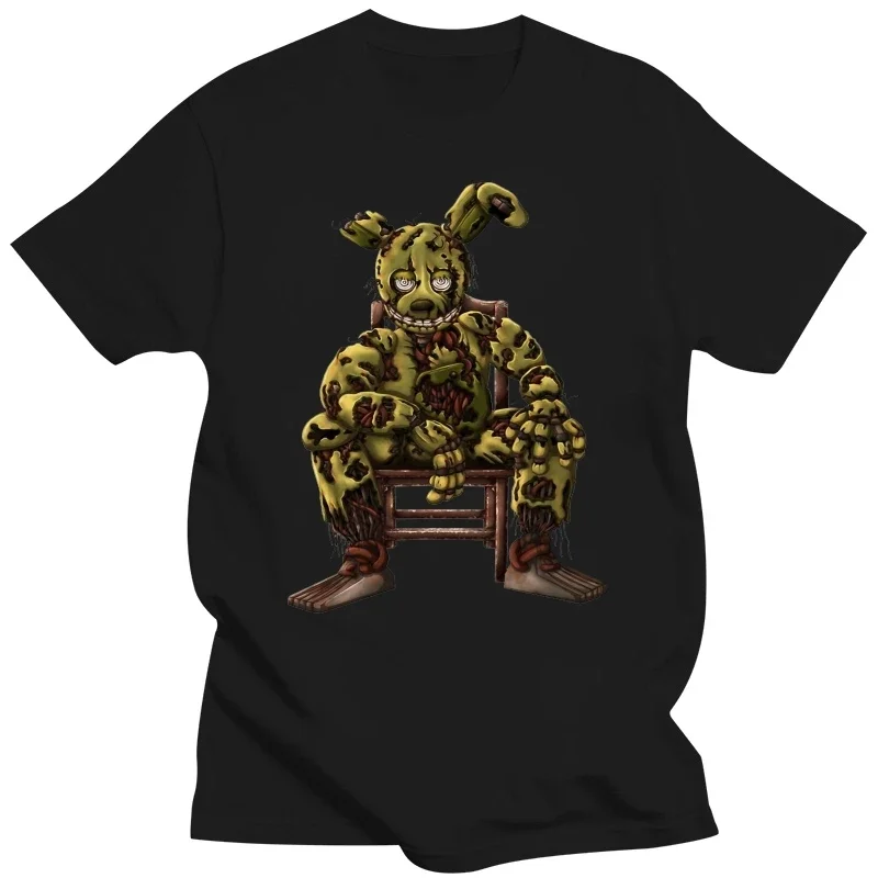 

Мужская футболка Springtrap Sat In Chair, Оригинальная футболка, новая трендовая неформальная винтажная Толстовка Манга