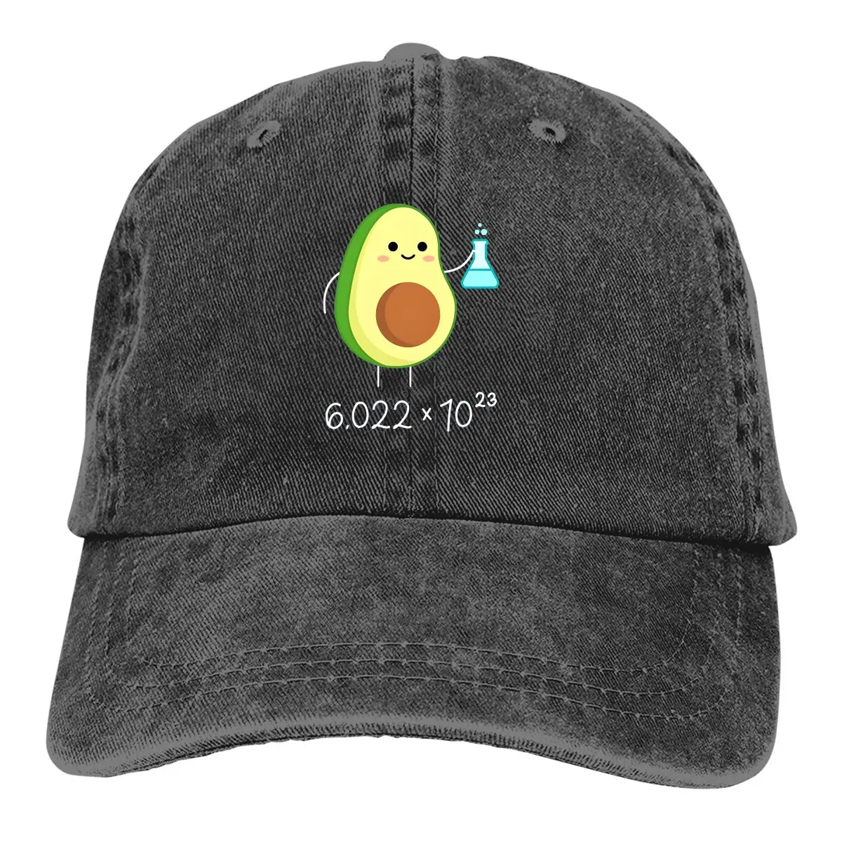 

Avogadro's Number Pun. Cute Avocado Chemist. Baseball Cap Men Hats Women Visor Protection Snapback Chemistry Caps