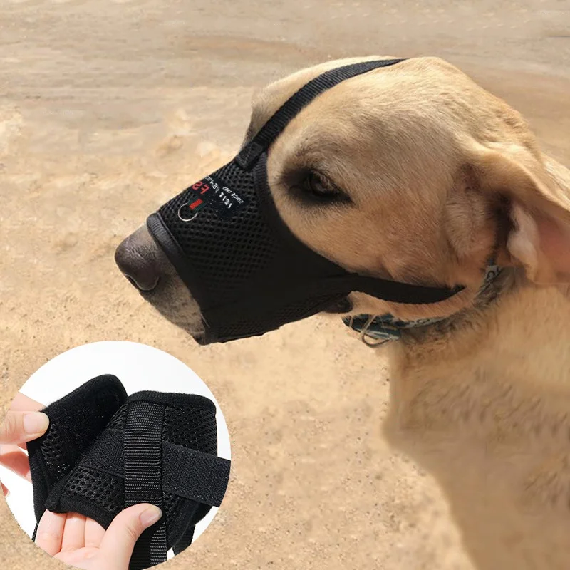 1PCS Adjustable Dog Muzzle Breathable Dog Mouth Cover Muzzle Collar Anti Barking Pet Accessories