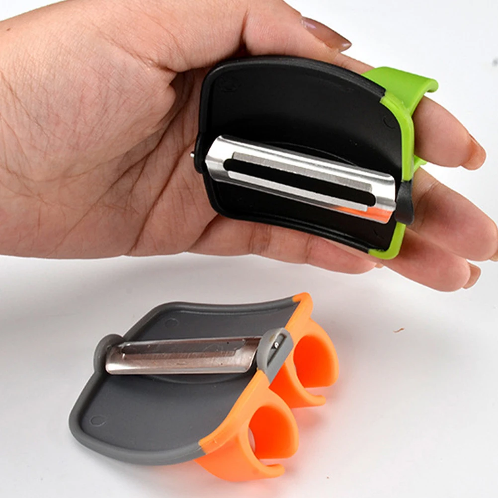 

4 шт., овощечистка для большого пальца, компактный размер, идеально подходит для моркови, огурцов, картофеля, легко чистится и размещается с семейной ручной овощечистка