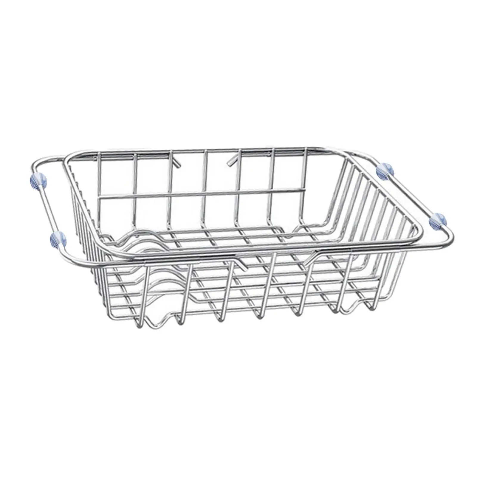 

Sink Drain Basket Telescopic Draining Basket Space Saving Stainless Steel Restaurant Dish Rack for Home Vegetables Towel