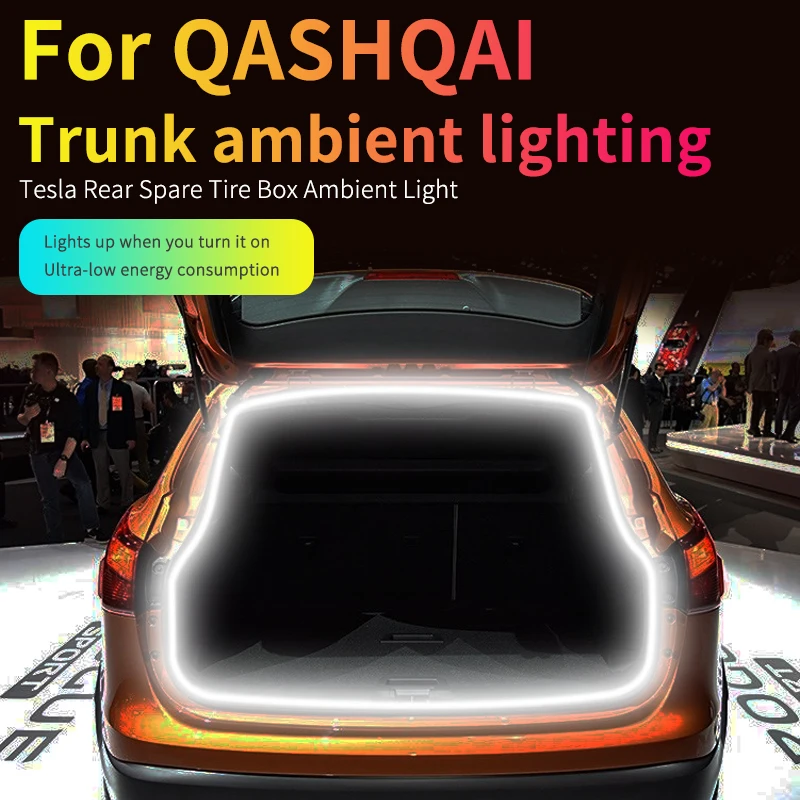 Suitable for Nissan Qashqai special trunk light car modification accessories ambient light tailgate light